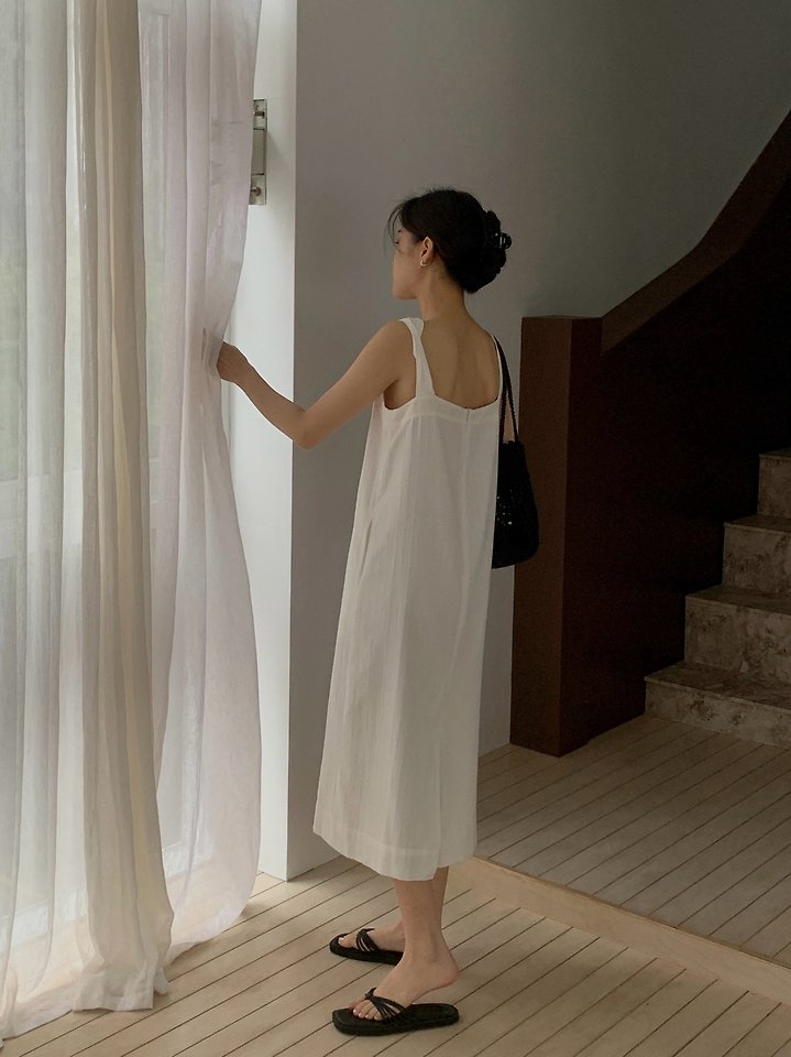 Dress Room - Korean Women Fashion - #vintageinspired - Lina Square-Neck One-piece - 2