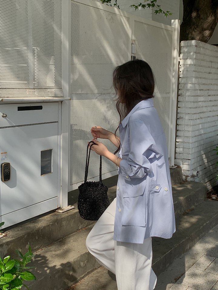 Dress Room - Korean Women Fashion - #vintagekidsstyle - Beluga Summer Cotton Jacket - 8