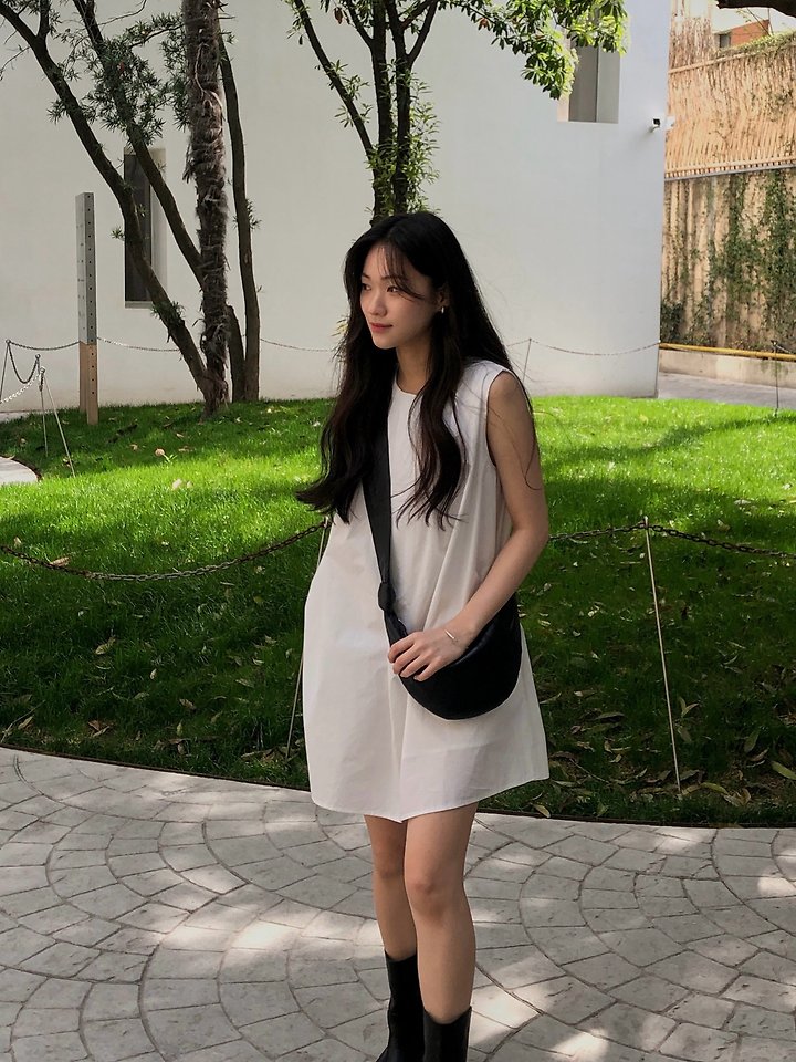 Dress Room - Korean Women Fashion - #vintagekidsstyle - Cotton Shirring One-piece