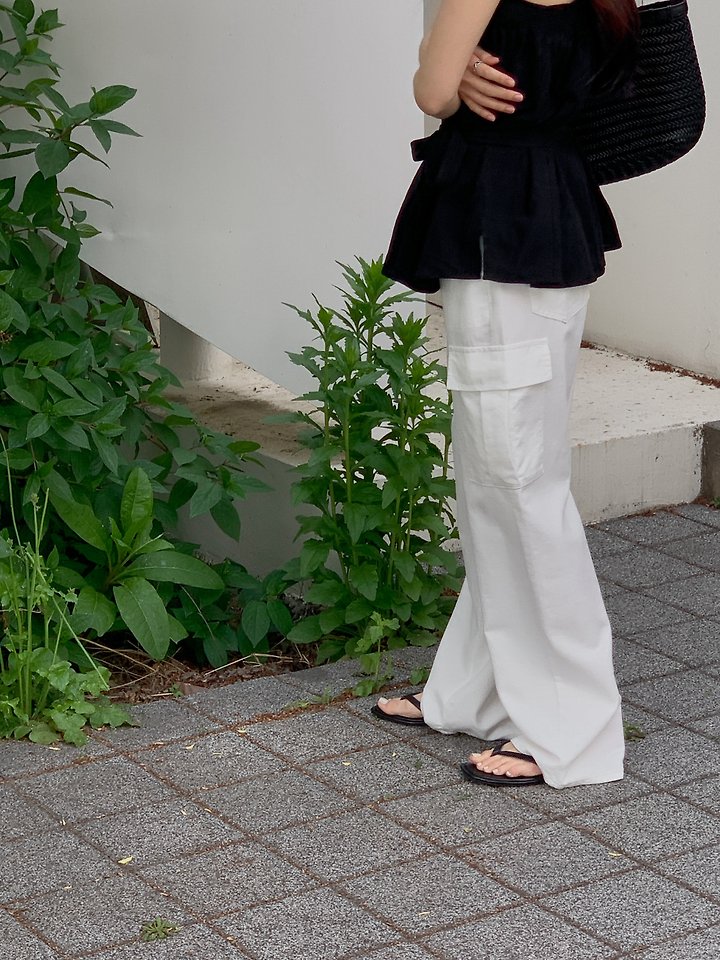 Dress Room - Korean Women Fashion - #womensfashion - Egg Cargo Cotton Pants - 8