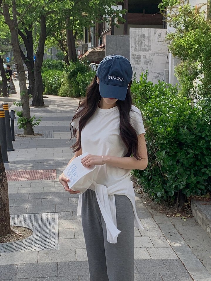Dress Room - Korean Women Fashion - #womensfashion - Cotton Stitch Tee