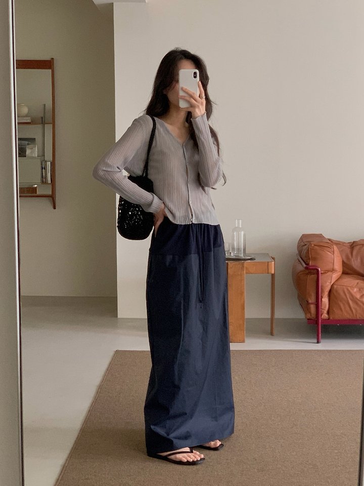 Dress Room - Korean Women Fashion - #womensfashion - Belly Two-Tone Skirt - 5
