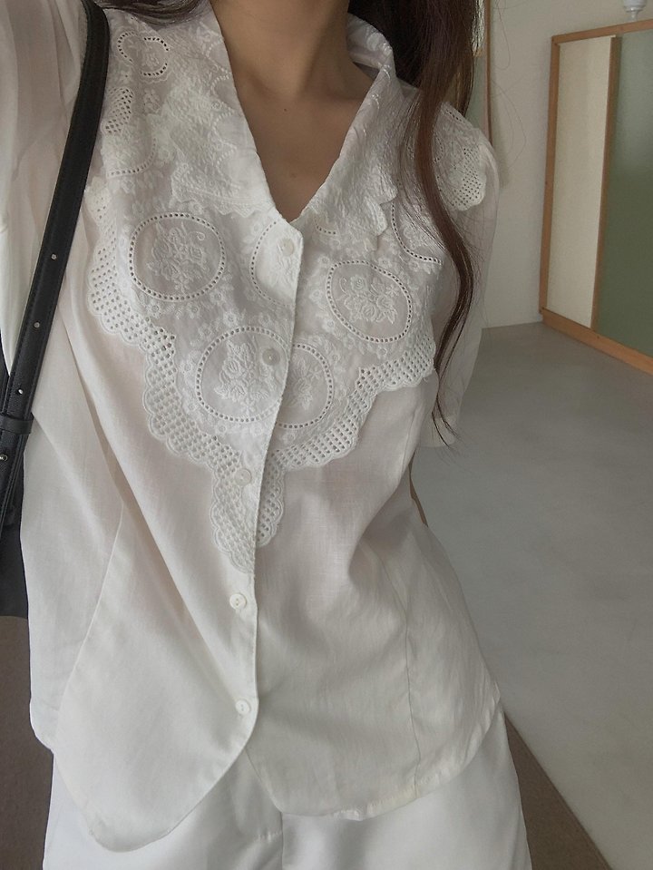 Dress Room - Korean Women Fashion - #womensfashion - Lowell Cotton Blouse - 2