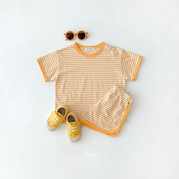 Dsaint - Korean Children Fashion - #kidsshorts - Yum Yum Contrast Ringer Set - 6