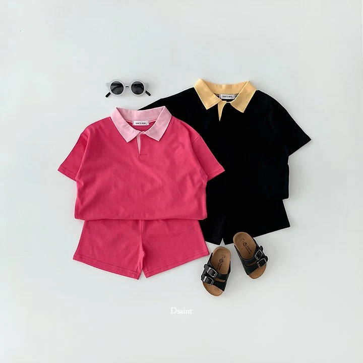 Dsaint - Korean Children Fashion - #kidsshorts - Ping Pong Pang Collar Set