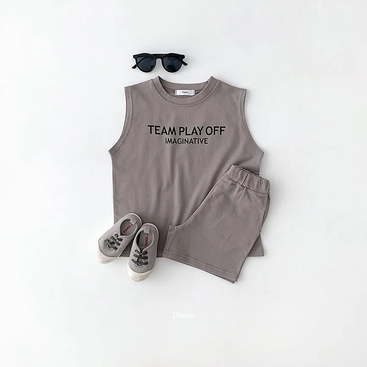 Dsaint - Korean Children Fashion - #littlefashionista - Team Play Sleeveless Set - 7