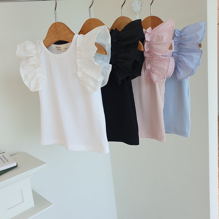 Eclair - Korean Children Fashion - #Kfashion4kids - Frill Tee - 2