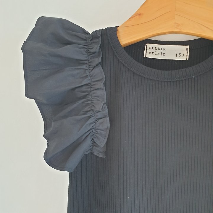 Eclair - Korean Children Fashion - #prettylittlegirls - Frill Tee - 6