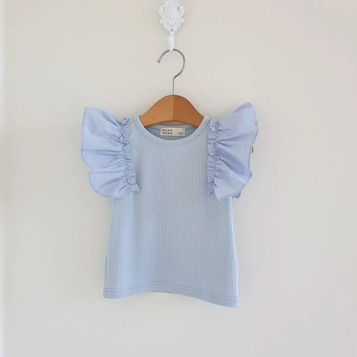 Eclair - Korean Children Fashion - #toddlerclothing - Frill Tee - 8