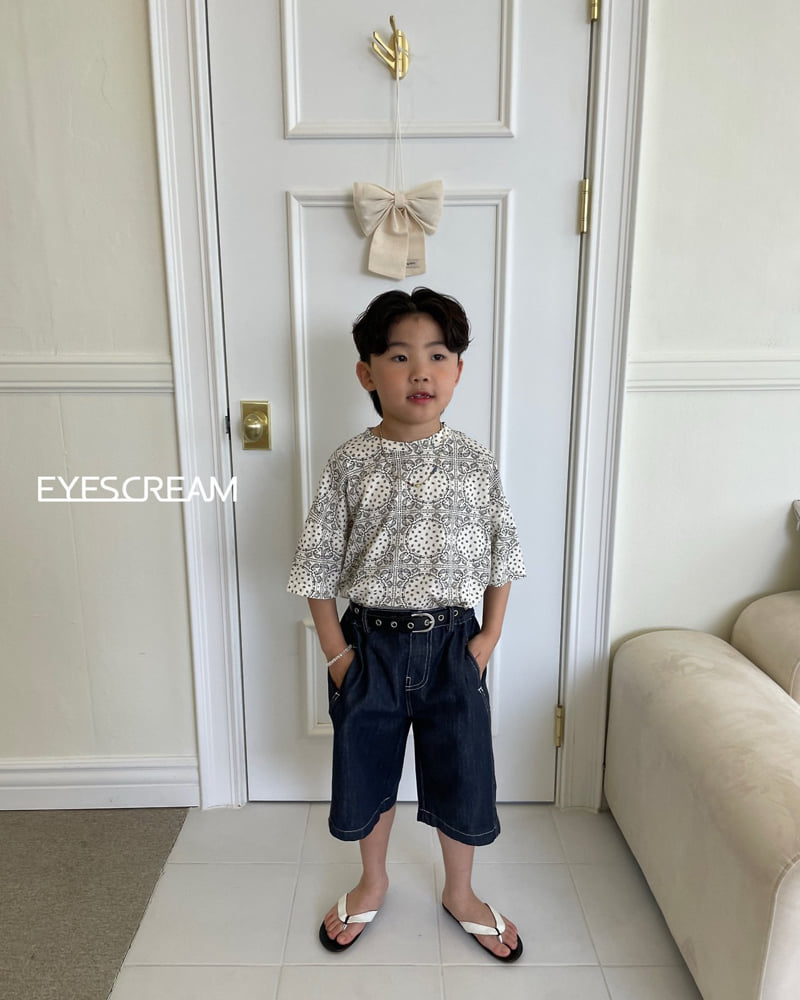 Eyescream - Korean Children Fashion - #littlefashionista - Semi Crop Paisley Tee - 3