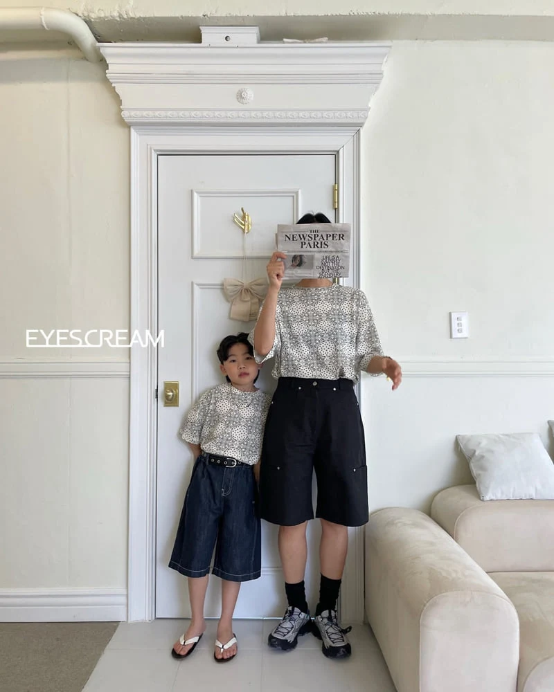 Eyescream - Korean Children Fashion - #minifashionista - Semi Crop Paisley Tee - 5
