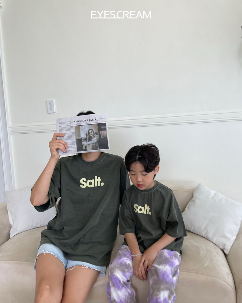Eyescream - Korean Women Fashion - #restrostyle - Salt Pigment Tee (Adult) - 7
