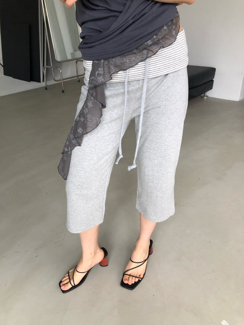 Flash - Korean Women Fashion - #womensfashion - Cropped Lounge Pants - 4