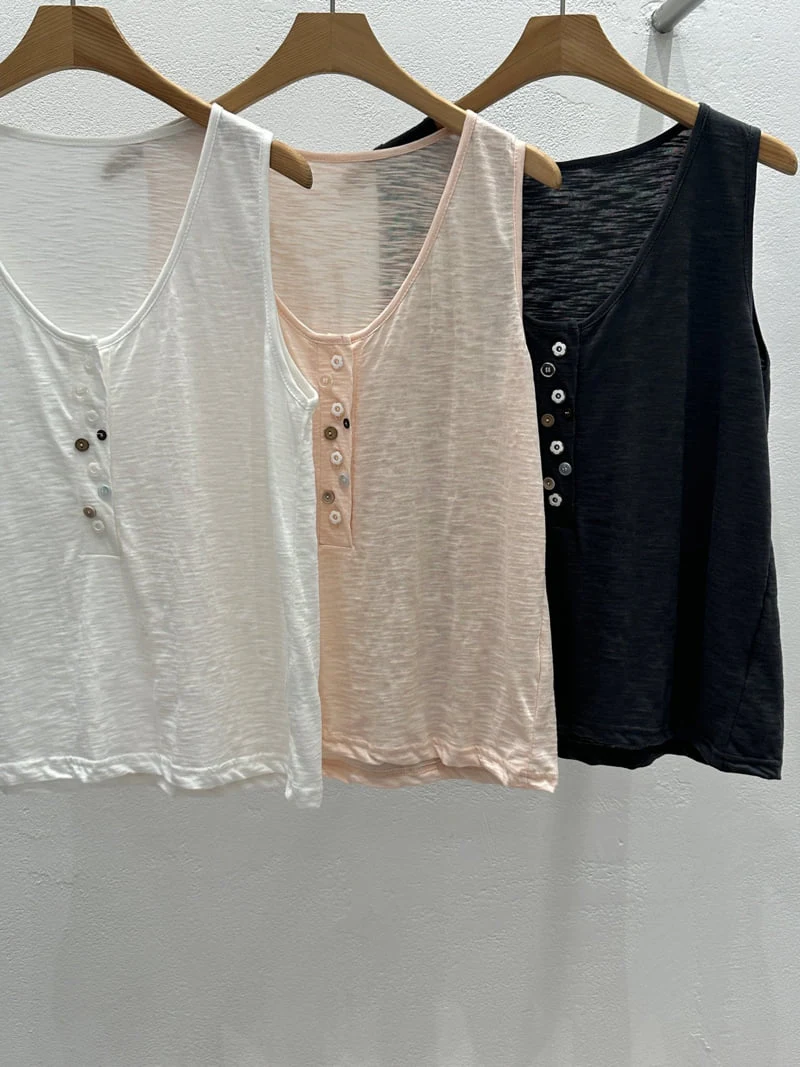 Flash - Korean Women Fashion - #momslook - Rosy Button Tee - 2