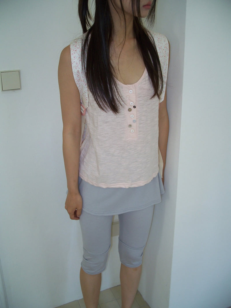 Flash - Korean Women Fashion - #momslook - Rosy Button Tee - 6