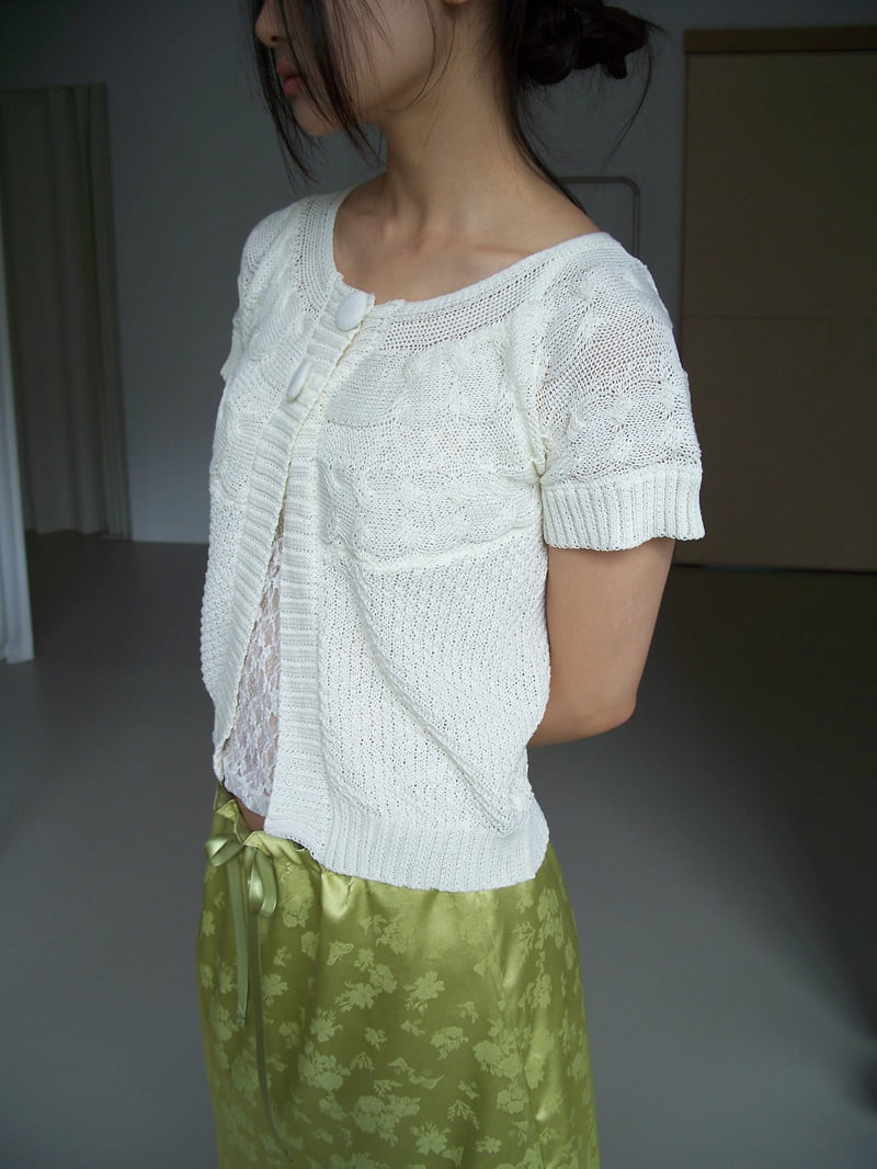 Flash - Korean Women Fashion - #momslook - Cube Knit Cardigan - 11