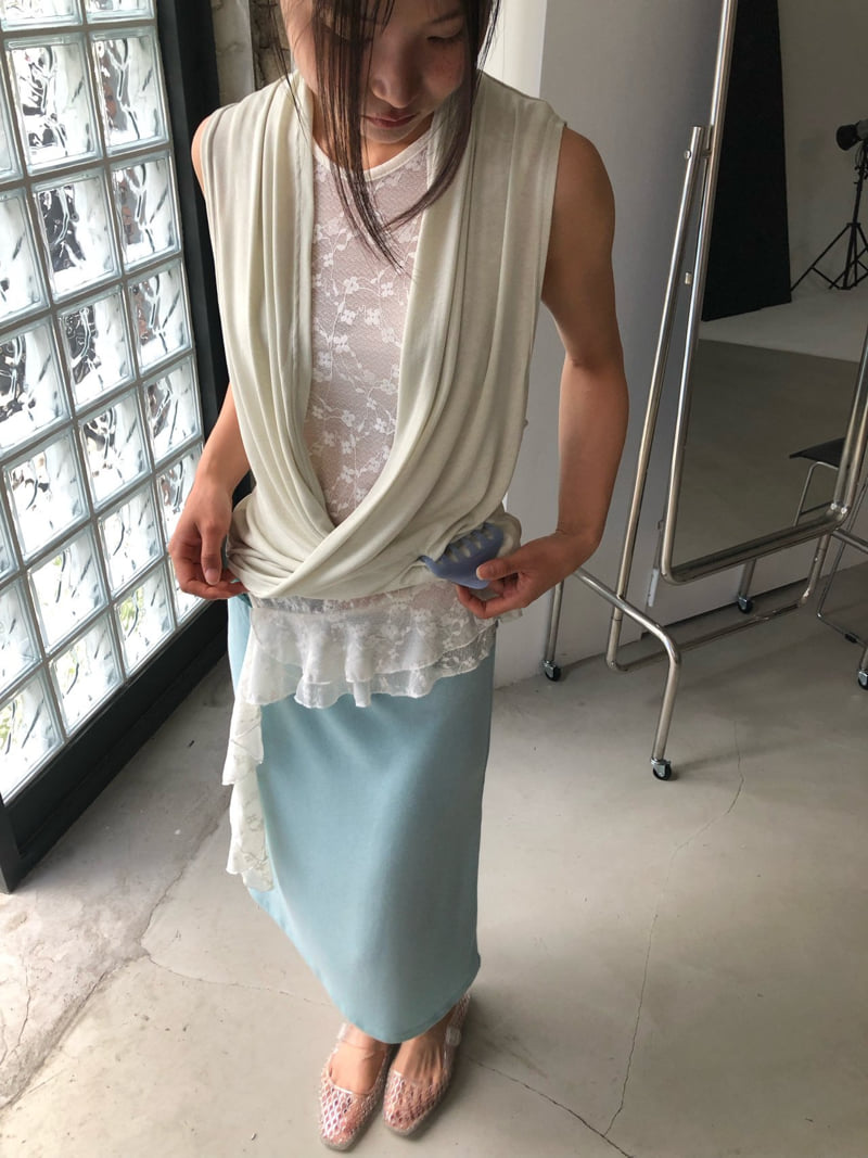 Flash - Korean Women Fashion - #momslook - Wrap Sleeveless Top - 5