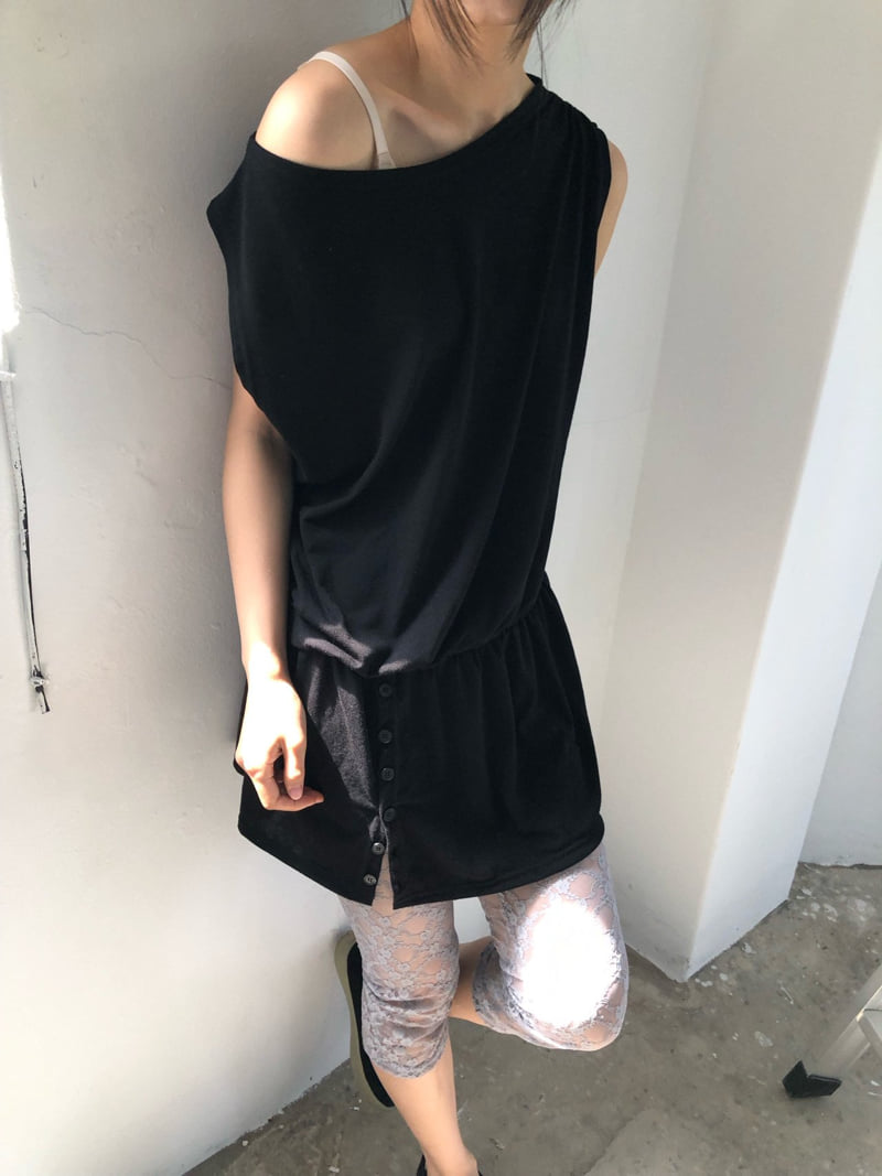 Flash - Korean Women Fashion - #pursuepretty - Kelly Button One-piece - 7