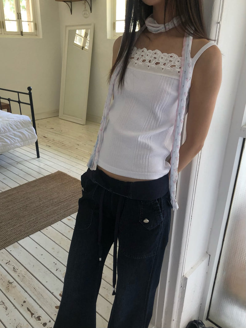 Flash - Korean Women Fashion - #restrostyle - Volume Sleeveless Top - 10