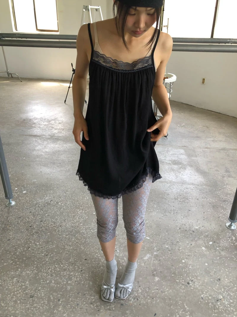 Flash - Korean Women Fashion - #restrostyle - Lace Leggings - 9