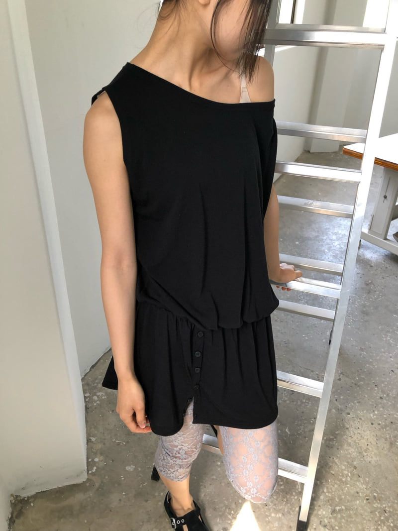 Flash - Korean Women Fashion - #restrostyle - Kelly Button One-piece - 8