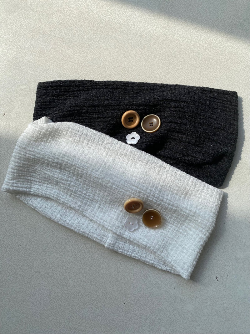 Flash - Korean Women Fashion - #restrostyle - Linen Button Headband - 3
