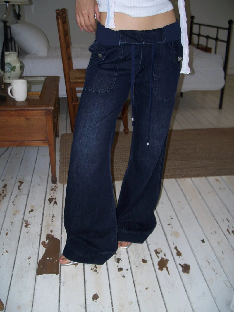 Flash - Korean Women Fashion - #vintageinspired - Mark Bootcut Denim Jeans - 8