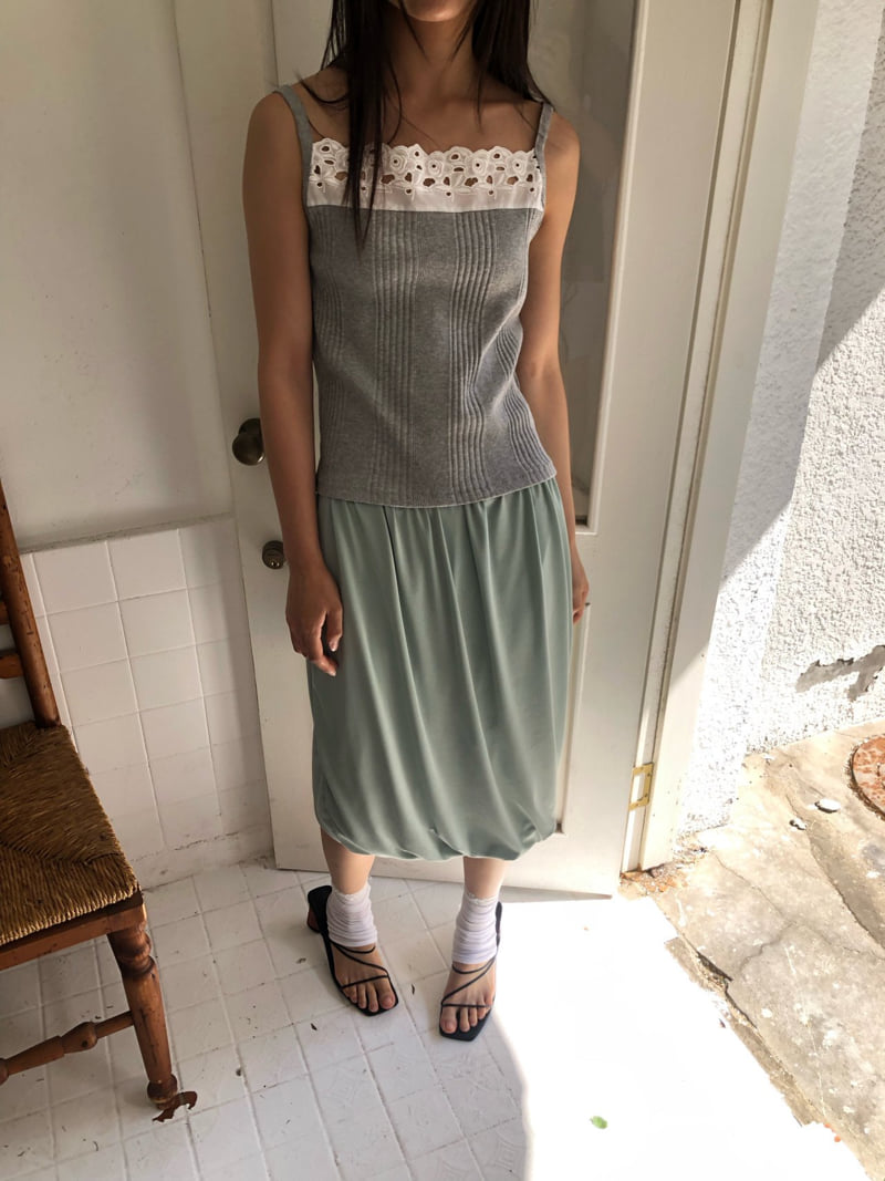 Flash - Korean Women Fashion - #vintagekidsstyle - Volume Sleeveless Top - 8