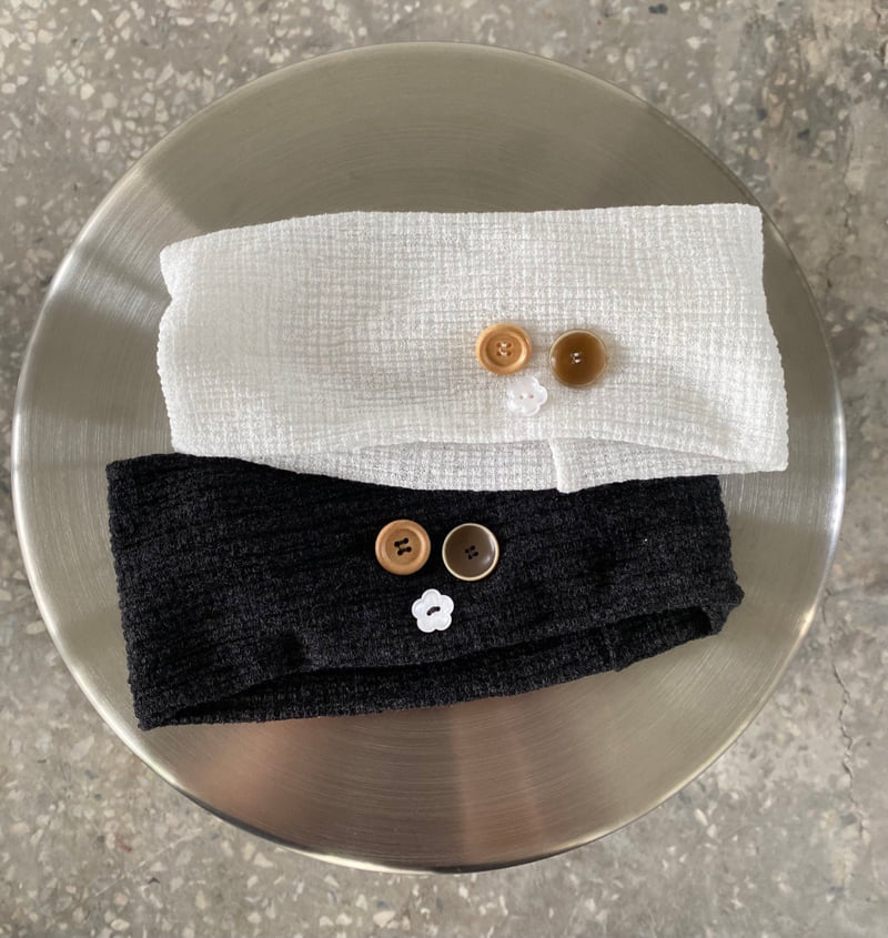 Flash - Korean Women Fashion - #vintagekidsstyle - Linen Button Headband