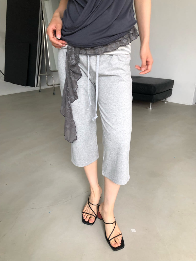 Flash - Korean Women Fashion - #womensfashion - Cropped Lounge Pants - 3