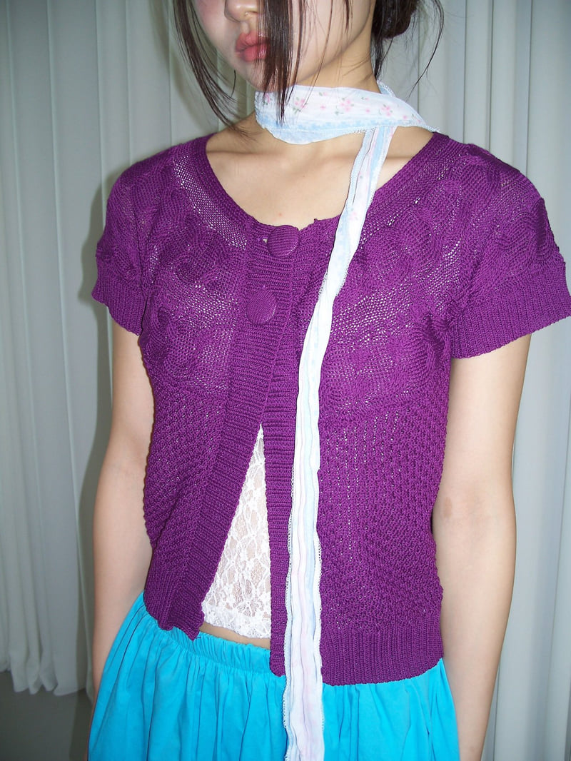 Flash - Korean Women Fashion - #womensfashion - Cube Knit Cardigan - 10