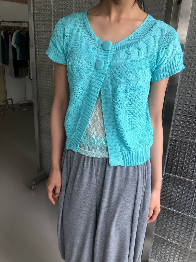 Flash - Korean Women Fashion - #momslook - Cube Knit Cardigan - 4