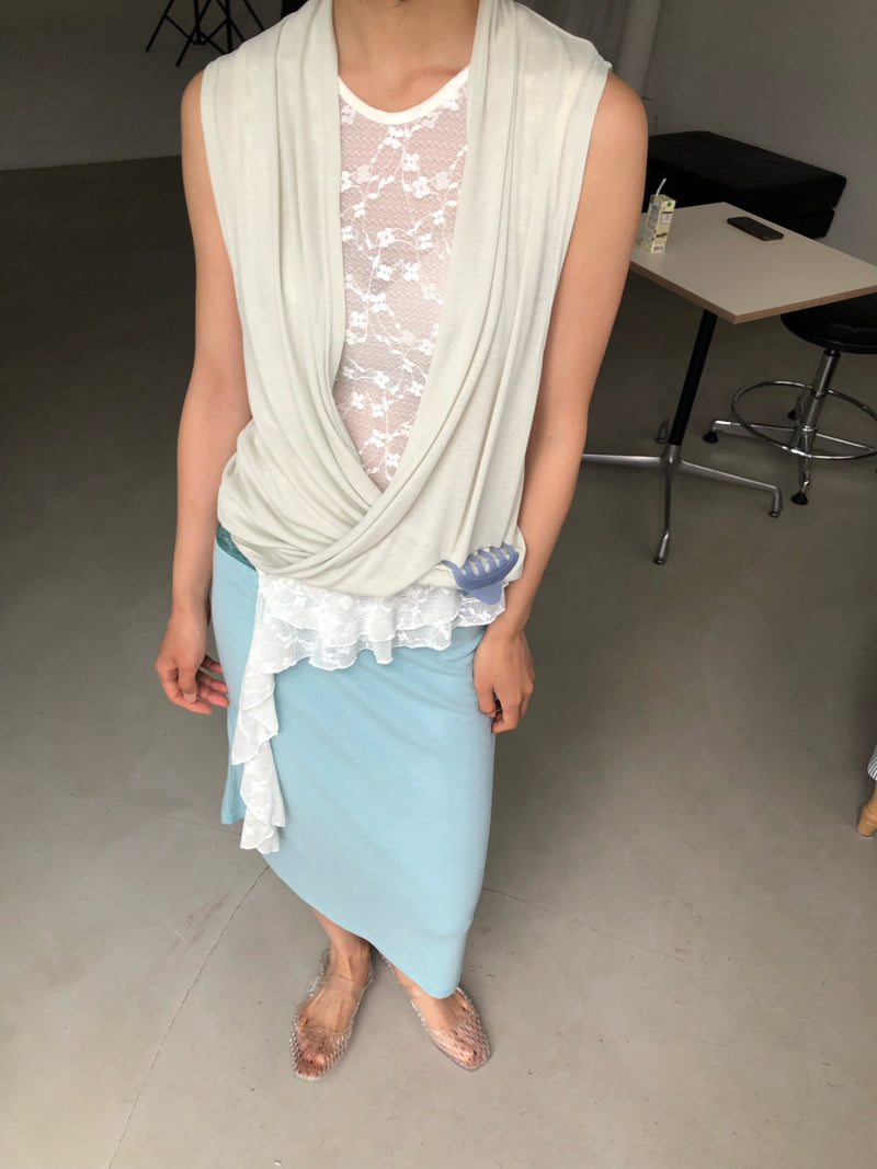 Flash - Korean Women Fashion - #womensfashion - Wrap Sleeveless Top - 6