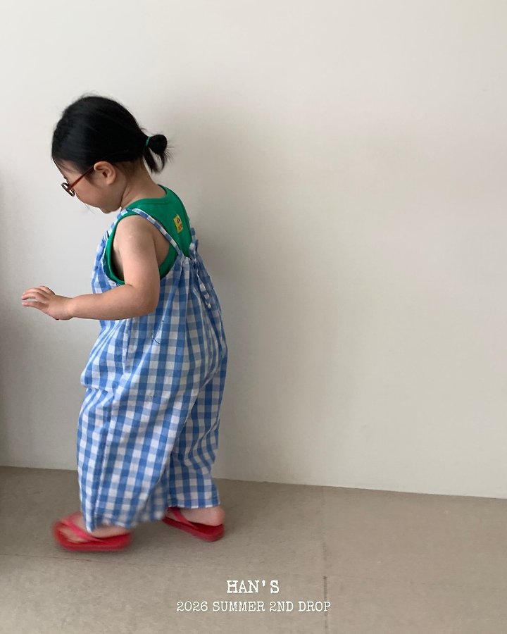 Han's - Korean Children Fashion - #childofig - Cropped Linen Overalls - 12