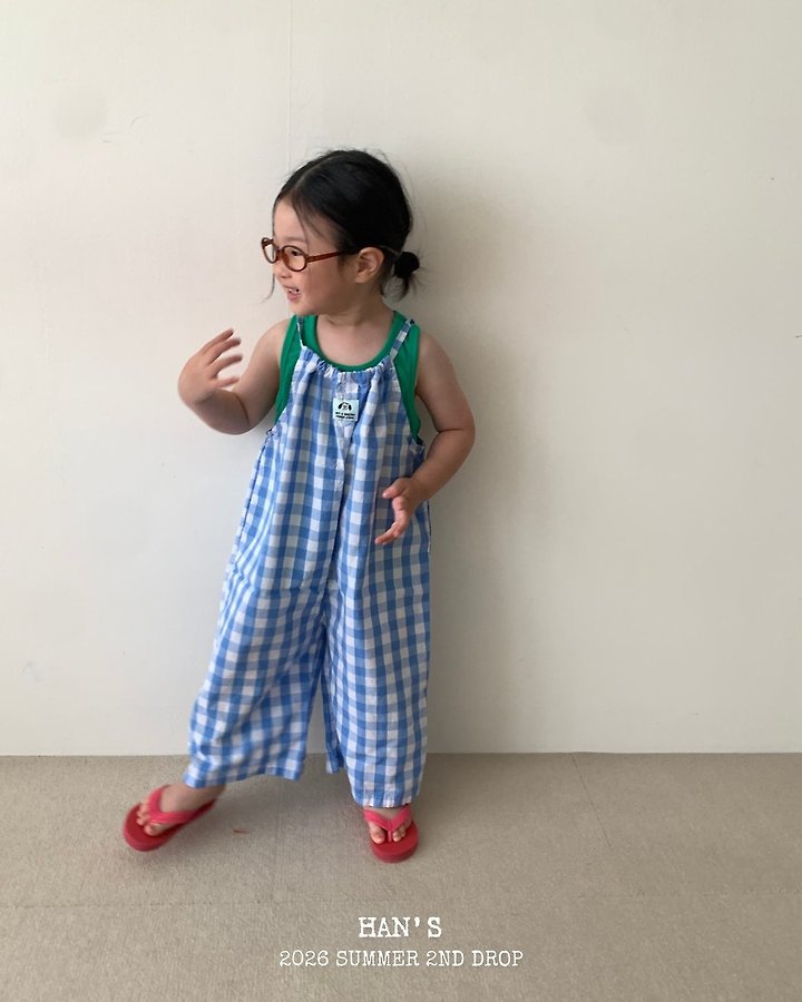 Han's - Korean Children Fashion - #discoveringself - Cropped Linen Overalls - 2