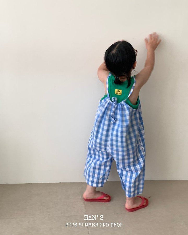 Han's - Korean Children Fashion - #fashionkids - Cropped Linen Overalls - 3