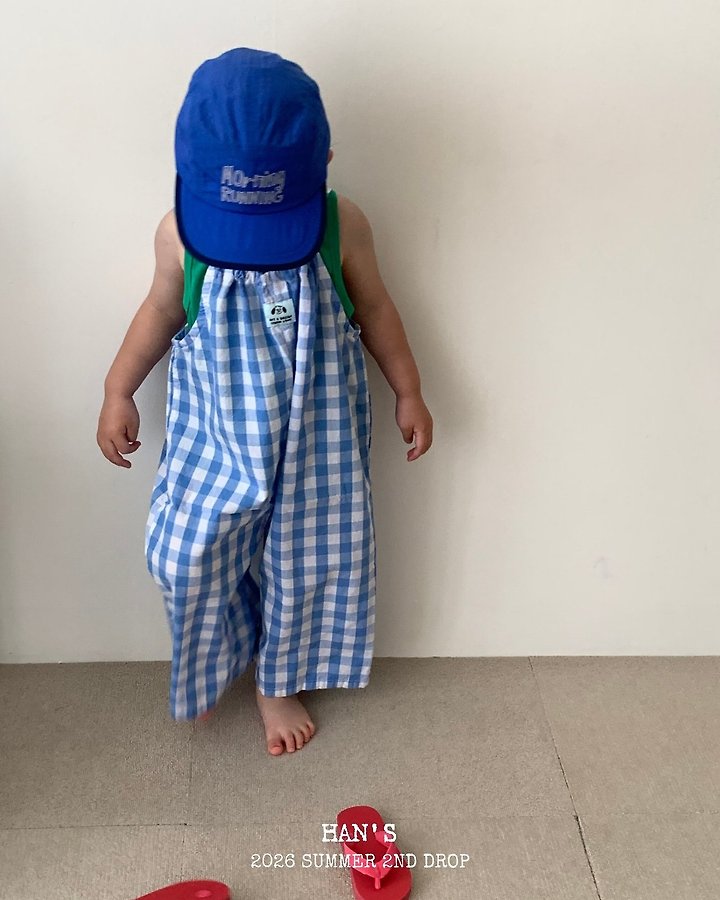 Han's - Korean Children Fashion - #fashionkids - Cropped Linen Overalls - 4