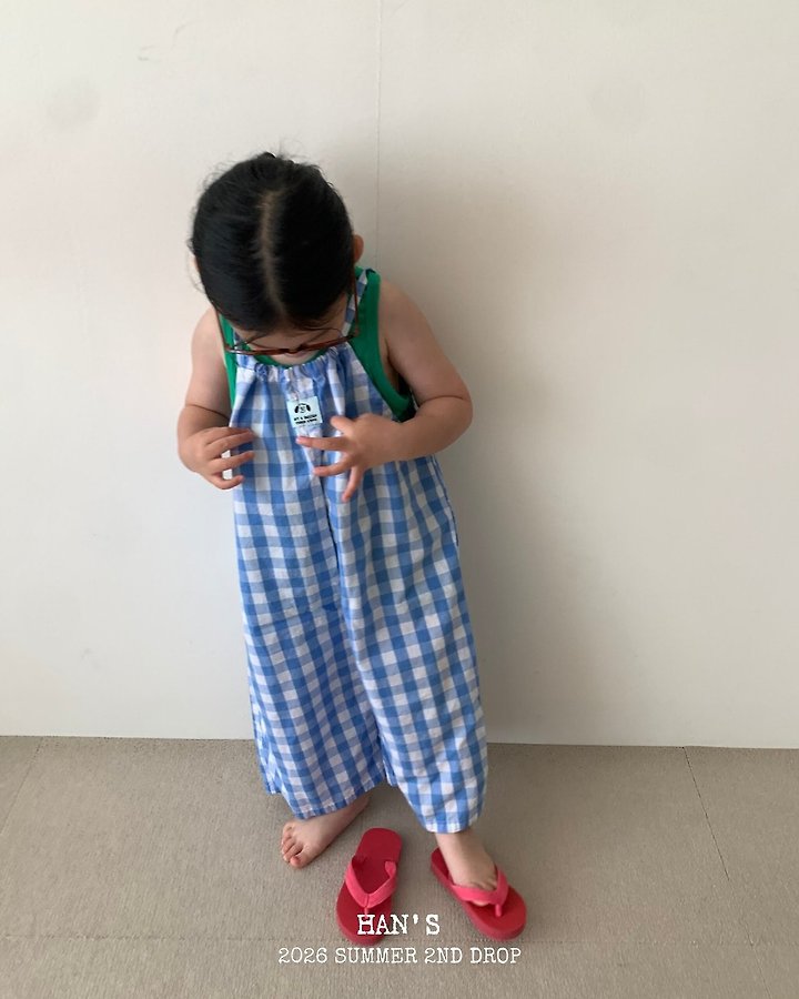 Han's - Korean Children Fashion - #littlefashionista - Cropped Linen Overalls - 8
