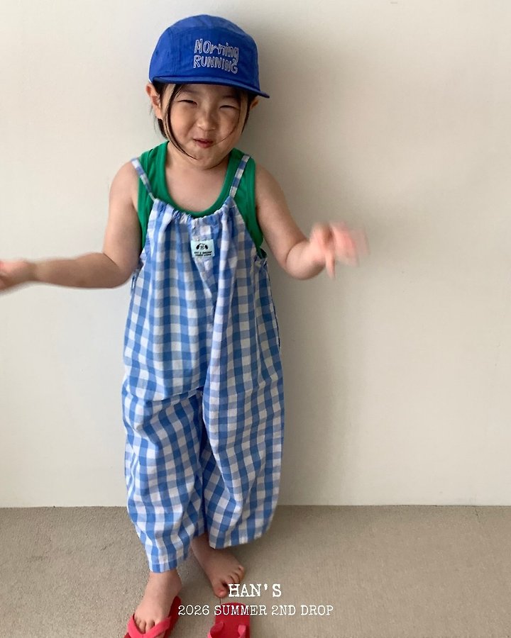 Han's - Korean Children Fashion - #minifashionista - Cropped Linen Overalls - 10