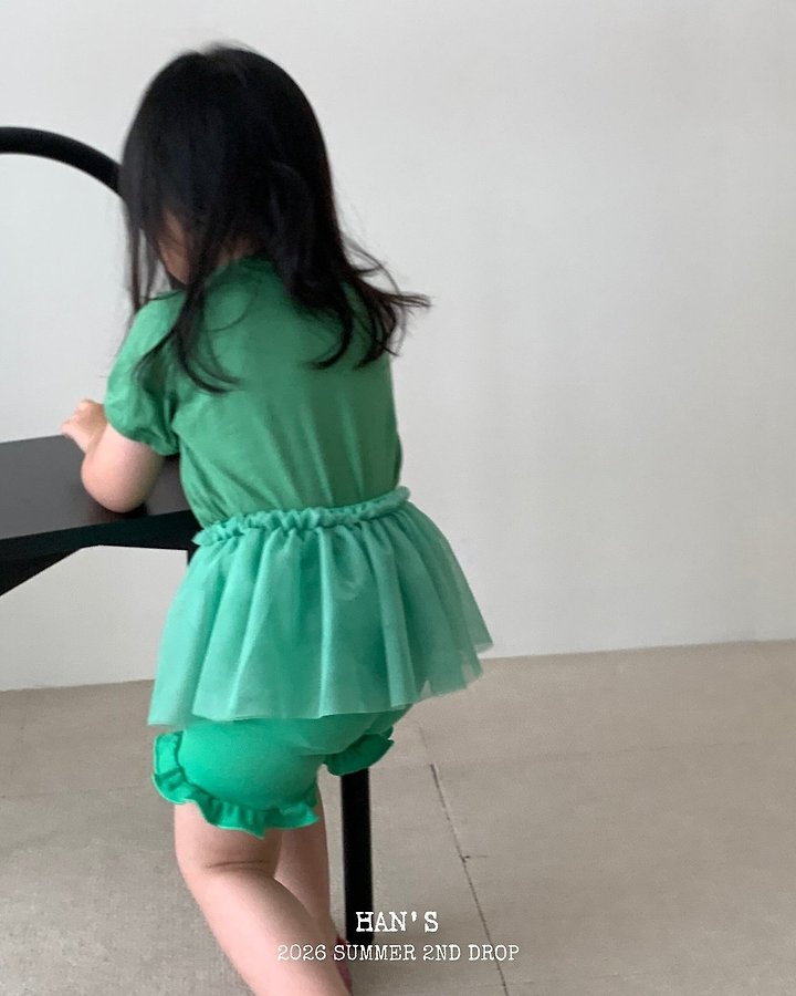 Han's - Korean Children Fashion - #todddlerfashion - Mesh Skirt Shorts - 4