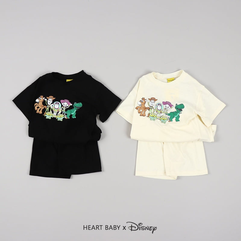 Heart Baby - Korean Children Fashion - #stylishchildhood - Toy Story Short Sleeve Set - 3
