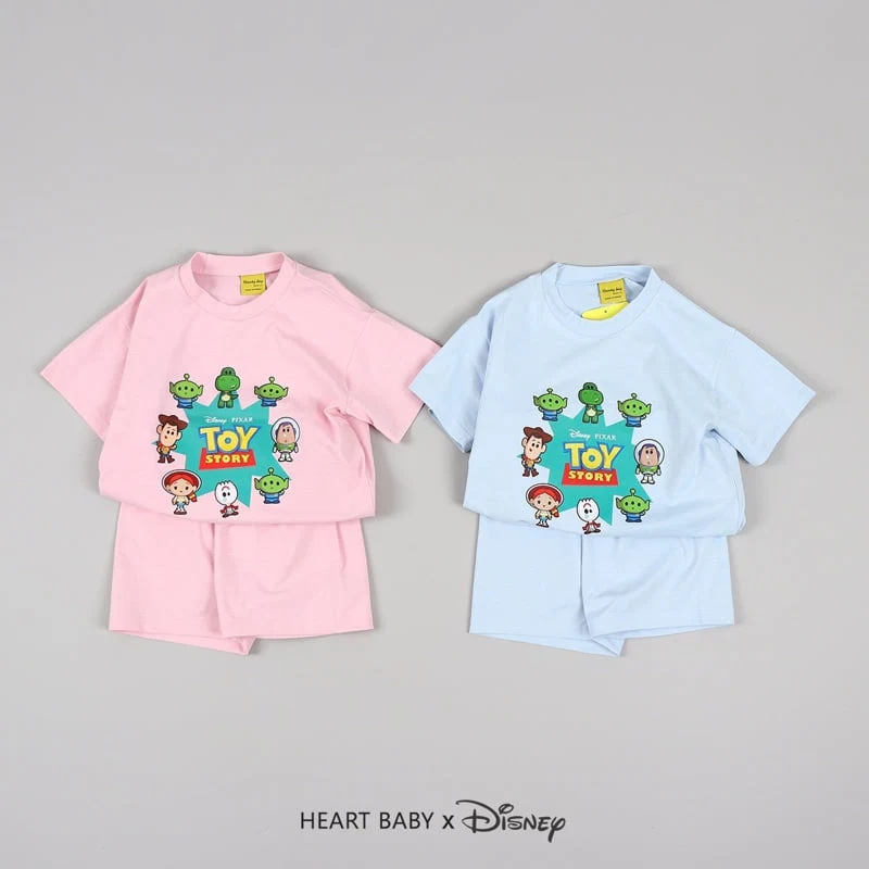 Heart Baby - Korean Children Fashion - #stylishchildhood - Sorona Toy Story Short Sleeve Set - 2
