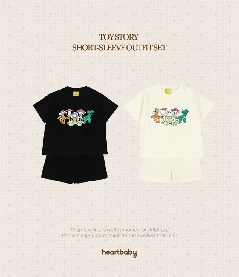 Heart Baby - Korean Children Fashion - #todddlerfashion - Toy Story Short Sleeve Set