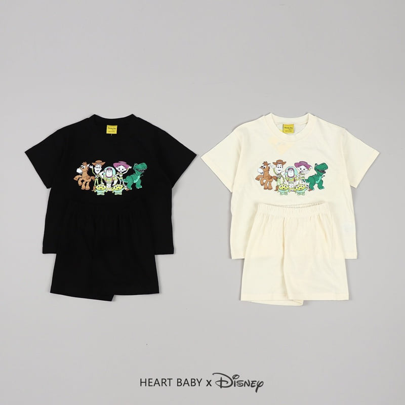 Heart Baby - Korean Children Fashion - #toddlerclothing - Toy Story Short Sleeve Set - 2