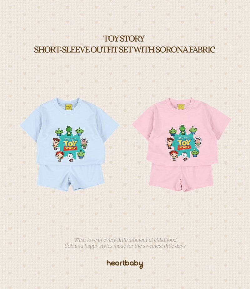 Heart Baby - Korean Children Fashion - #toddlerclothing - Sorona Toy Story Short Sleeve Set