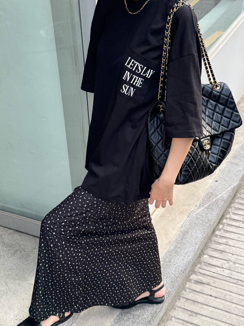 Heil - Korean Women Fashion - #momslook - Pocket Lettering Tee - 6