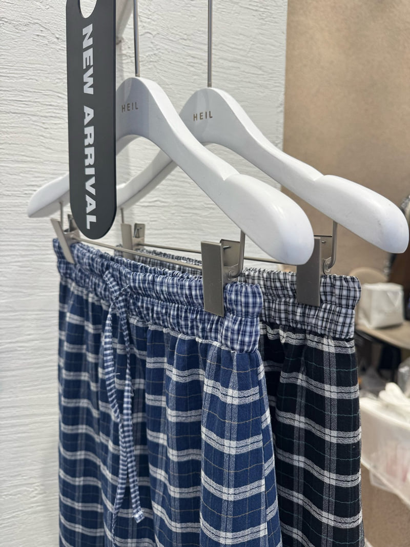Heil - Korean Women Fashion - #shopsmall - Linen Contrast Check Skirt - 2