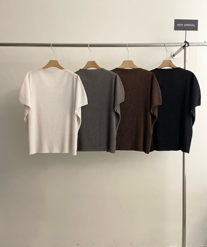 Heize - Korean Women Fashion - #momslook - Pleated Tee
