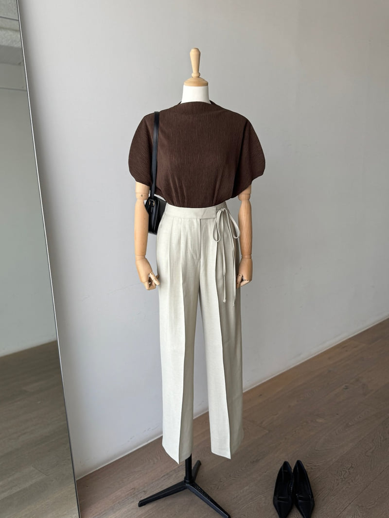 Heize - Korean Women Fashion - #momslook - Pleated Tee - 7