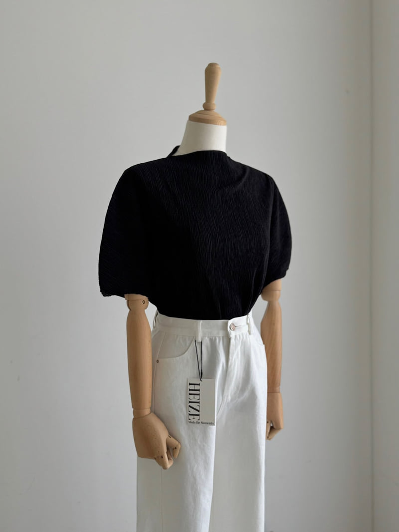 Heize - Korean Women Fashion - #momslook - Pleated Tee - 9